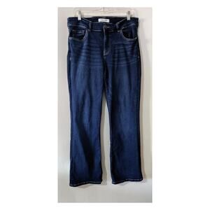 Flying Monkey Platinum Jeans Size 14W Dark Wash Blue Whiskered High Rise